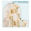 75 Inches Indoor Cat Tree Tall Cat Tower For Large Cats 20lbs Cat Condo Beige Cat Tower - 3 of 4