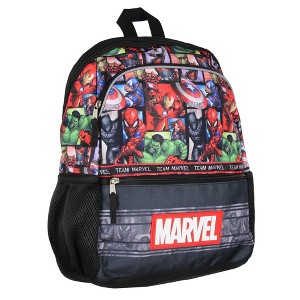 Avengers Spider-Man Captain America Hulk 16" Book Bag School Travel Backpack - 1 of 4