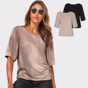 Women's 2 Pack Wide Sleeve Tops - LASCANA - 1 of 4