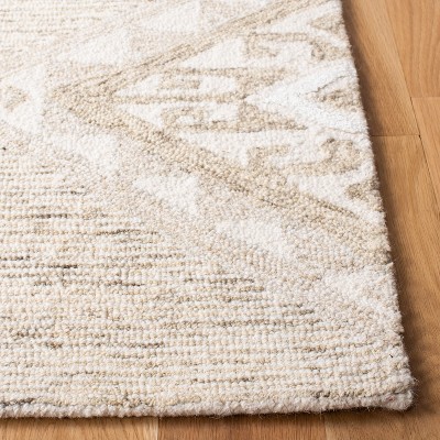 Casablanca Gold and Sage Hand-Tufted Wool Shag Rug