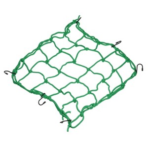 Unique Bargains Travel Camping Extendable Rubber Rope Cover Motorcycle Cargo Luggage Debris Tie-Down Net with 6 Hooks 1 Pc - 1 of 4