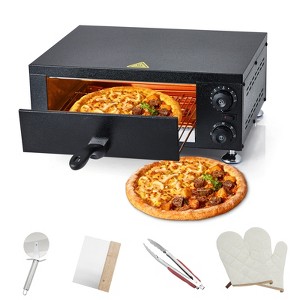 Garvee Electric Pizza Oven, Countertop 12 Inch Pizza Maker with Timer and Adjustable Temperature, Stainless Steel Indoor Pizza Oven with Upper - 1 of 4
