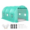 Portable Walking In Tunnel Tent, Bottom Widening Design, 2 Full-Opening Roller Zippered Door & 8 Screen Windows, Greenhouses for Outdoors - 2 of 4
