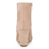 Allegra K Women's Round Toe Side Zip Chunky Heel Ankle Boots - 3 of 4