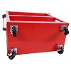 Vynxaria 3-Tier Utility Storage Shelves - Heavy Duty Rolling Tool Cart with Lockable Wheels, Red, 450 LBS Capacity - 3 of 4