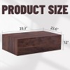 Coolbibila 39'' Modern Rectangle Wood MDF Kitchen Coffee Table,Cube Luxury Bedroom Living Room Coffee Side Table,Wood Corner End Table - 4 of 4