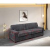 TiramisuBest Sleek Black Contemporary Loveseat, Modern Upholstered Sofa for Living Room or Bedroom - 3 of 4