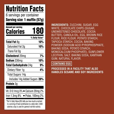 Frozen Gluten Free Double Chocolate Zucchini Muffins - 12oz/6ct - Good & Gather™