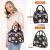 OPUX Insulated Lunch Box Women, Cooler Bag Tote Girls Kids Teen Adult, Soft Reusable Thermal Meal Prep Purse - 3 of 4