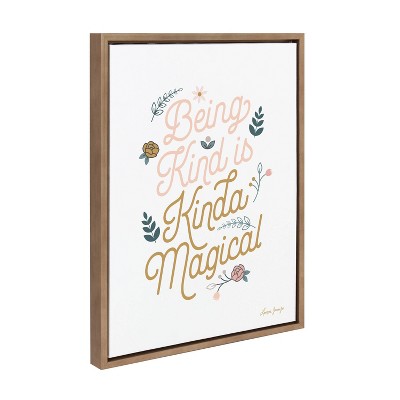 Gold Framed Motivational Canvas Print for Kids' Nursery