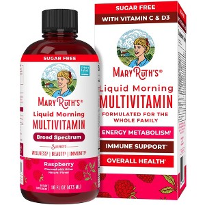 MaryRuth's Morning Multivitamin Liquid, Raspberry, 16 oz - 1 of 4