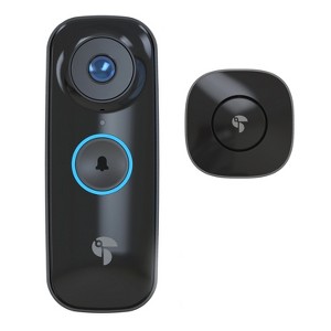 Toucan® Wi-Fi® and Wire-Free 1920 x 1080p Video Doorbell PRO with Wireless Doorbell Chime in Black - 1 of 4