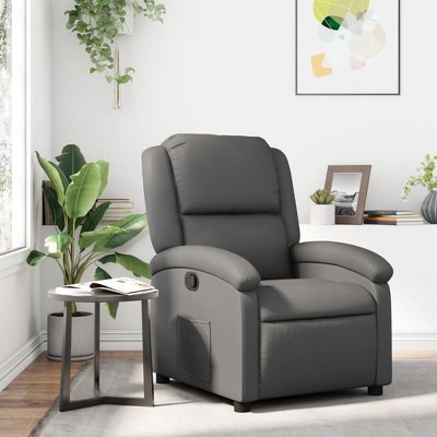VidaXL Recliner Chair Gray Faux Leather