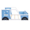 CAVINAS Full Size Bed Frame, Classic Car-Shaped Platform Bed with Wheels for Bedroom, Blue - 4 of 4