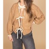 Women's Brenna Bow Sweater - Lime N Chili - 2 of 3