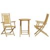 vidaXL 3 Piece Bistro Set Bamboo - 4 of 4