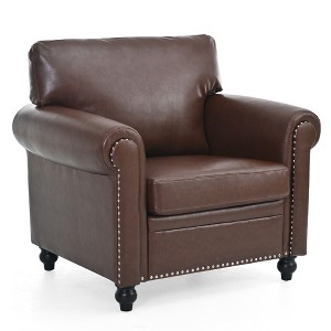 Dexmalle Classic Modern PU Single Sofa - 1 of 4