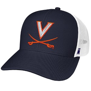 University Of Virginia Team Logo Cotton Twill Trucker Cap Navy OS - 1 of 4