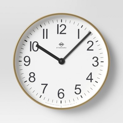 16" Metal Wall Clock Brass - Threshold™