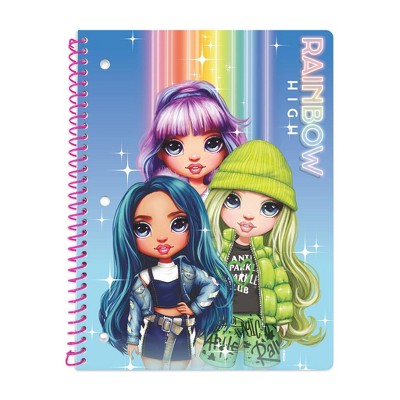 Photo 1 of 4 PACK Wide Ruled 1 Subject Spiral Notebook Rainbow High 3 - Innovative Designs