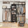 GlasFlength Decorative Storage Cabinets Modern Closet Cabinet with Drawers and Shelves, for Living Room, Dining Room, Black, 111"*53"*26" - 3 of 4