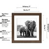 Americanflat 11x11 Picture Frame with Shatter-Resistant Glass - Use as 8x8 Frame with Mat or 11x11 Frame Without Mat - Signature Collection - Walnut - 4 of 4