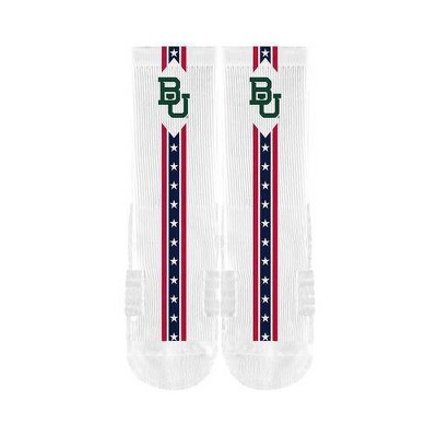 NCAA Baylor Bears Adult Flags Crew Socks - M/L