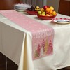 Unique Bargains Christmas Table Runner Gold Tone Star Christmas Tree Linen 72"x13" 1 Pc - 2 of 4