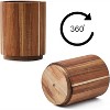 Utensil Holder for Kitchen Counter, 360° Rotating 7.2" Wooden Cooking Utensil Crock for Countertop - 2 of 4