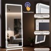 BEAUTYPEAK 60"x16" LED Full Length Mirror, Dimmable 3-Color, Floor/Wall Mounted Full Body Dressing Mirror for Bedroom, Living Room, Closet, White - 3 of 4