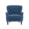 32.5" Upholstered Accent Chair with Solid Wood Legs and Nailhead Trim - 2 of 4