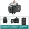 Portable Wood Burning Tent Stove with Chimney Pipe, Cast Iron Camping Stove with Viewing Glass for Heating and Cooking - 2 of 4
