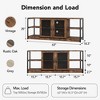Farmhouse TV Stand for 65/75 Inch TVs, Industrial Entertainment Center With Double Mesh Doors - 2 of 4
