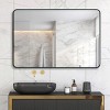 30"x40"  Rectangular Bathroom Vanity Mirror with Aluminium Frame, Modern Wall-Mounted Mirror for Bathroom – The Pop Home - 2 of 4