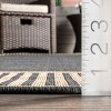 nuLOOM Asha Striped Border Stain Resistant High Traffic Outdoor Area Rug - 2 of 4