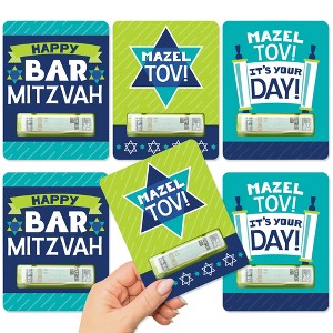 Big Dot of Happiness Blue Bar Mitzvah - DIY Assorted Boy Cash Holder Gift - Funny Money Cards - Set of 6 - 1 of 4