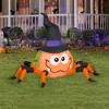 Gemmy Airblown Inflatable Orange Spider , 3 ft Tall, Multi - 2 of 4