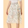 Allegra K Women's Floral Print Smocked Elastic Waist Midi Flowy Tiered Ruffle Skirt - 2 of 4