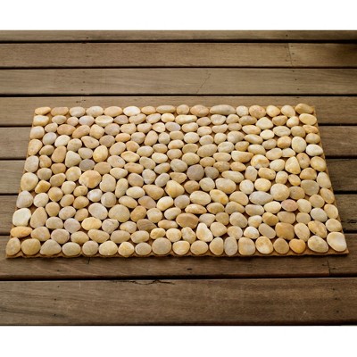 VivaTerra River Rock Floor Mat - White