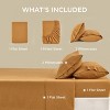 Cotton Sheets Set, Blend from Linen Cotton Bedsheets, GentleSoft™ & Breathable Bedsheets with 16 Inches Pocket, Gifts for All Seasons - 4 of 4