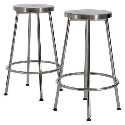 Set of 2 29.5" Mayworth Barstool Chrome - Christopher Knight Home