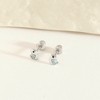 Girls' Simulated Opal Dove Screw Back Sterling Silver Earrings - In Season Jewelry - image 4 of 4