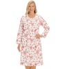 Collections Etc Snowflake Print Flannel Gown - 3 of 4