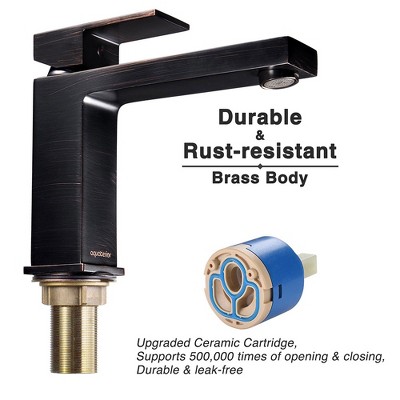 Oil Rubbed Bronze Single Handle Bathroom Faucet with Square Nut