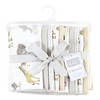 Hudson Baby Cotton Flannel Burp Cloths, Neutral Safari World 10-Pack, One Size - 2 of 4