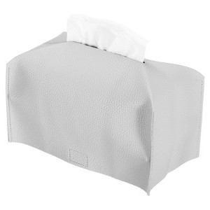 Unique Bargains Bathroom Office Car PU Leather Rectangular Dispenser Tissue Box Cover 9.4" x 5" x 4.7" - 1 of 4