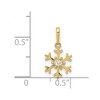 Black Bow Jewelry 14k Yellow Gold & Cubic Zirconia Snowflake Charm or Pendant, 8mm - 4 of 4
