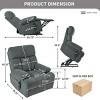 Oversized Power Lift Recliner Chair in Fabric with Remote Control and Side Pocket,Reclining Sofa for Seniors-The Pop Home - 4 of 4