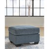 Signature Design by Ashley Contemporary Cashton Ottoman Chenille Blue - 2 of 4