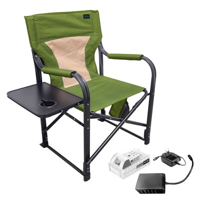 Bliss Hammocks 24 Volt Heated Directors Seat Steel Camping Chair